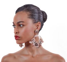 Couture Jewelry, Nyc Fashion, Face Framing, Drops Design, Pearl Drop, Natural Pearls, Silk Flowers, Slow Fashion, Blush Pink