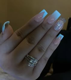 Acrylic Overlay, Ombre Acrylic Nails, Colored Acrylic Nails, Cute Acrylic Nail Designs, Dope Nail Designs