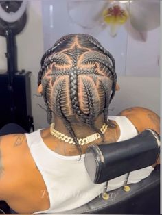 Black Braids For Men, Different Cornrow Styles Men, Men Haircut Styles Braids, Men Natural Hairstyles Braids, Long Braids On Men, Men’s Braid Styles Long Hair, Guy Braided Hairstyles, 4 Braids Men Hairstyle, Make Braid Styles