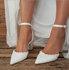 Wedding Shoes Bridal Wedge Shoes Ivory Bridal Heel | Etsy White Wedge Heel Heels For Wedding, Wedding Wedge Heels With Heel Strap, Wedge Heel Wedding Heels With Heel Strap, Wedge Heels With Heel Strap For Wedding, Wedding Court Shoes With Removable Insole, White Wedge Heel Wedding Shoes, White Wedge Heels For Wedding, Simple Wedding Shoes, Wedding Shoes Block Heel