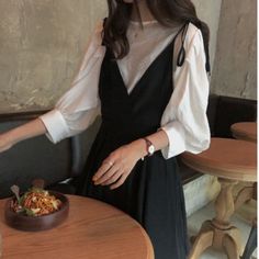 Lantern Sleeve Shirt, Dress 2022, Spring Dresses Women, Korean Dress, Mode Inspo, Hijab Style, Lantern Sleeve, Overall Dress, Solid Dress