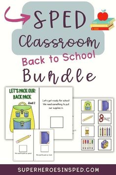 the back to school bundle with text that reads speed classroom back to school