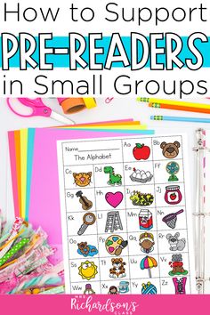 a printable pre - readers in small groups worksheet with the text how to support pre - readers in small groups