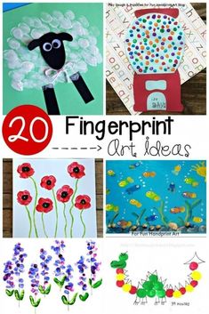 20 fingerprint art ideas for kids that are fun and easy to do at home