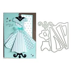 a card with an image of a dress on it and a paper cutout that says you craft