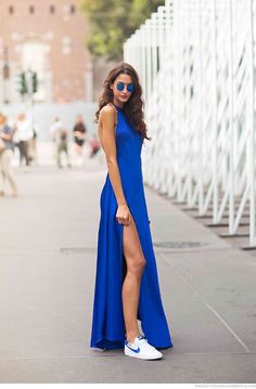 Sarah Nicole, Street Wear Outfits, Cobalt Blue Dress, Fashion Star, Outfit Trends, Women's Wear, Outfit Casual, Dress Code, Daily Inspiration