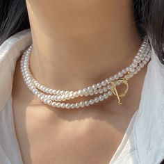 Special Interest Light Luxury Long Natural Freshwater Pearl Sweater Chain Elegant Necklace Women - Dazpy Pearl Necklace Bride, Bride Pearl Necklace, Kalung Manik-manik, Pearl Sweater, Long Pearl Necklace, Bride Necklace, Pearl Strands Necklace, Long Pearl Necklaces, Girls Necklaces