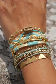 Aqua Palette, Wrap Armband, Cool Ideas, Diy Bracelets, Boho Jewelry, Wrap Bracelet, Jewelry Inspiration