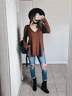 pinterest: camilleelyse Outfits With Black Ankle Boots, Black Booties Outfit, Booties Outfit, Outfits 2017, Tumblr Outfits, Outfit Trends, Looks Chic, Street Style Looks, Outfits Casual