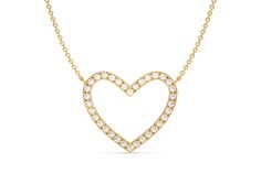 Crafted from solid 14-karat gold, the Open Heart Diamond Necklace features a beautifully designed open heart-shaped pendant adorned with sparkling diamonds. The open heart symbolizes love, warmth, and connection, making it a meaningful and versatile accessory for any occasion. FEATURES • Made to Order • Gold Kt: 14k Solid Gold, 18k Solid Gold • Gold Color: Rose Gold, Yellow Gold, White Gold • Available Length Range: 14 Inches - 20 Inches (Custom lengths are also available upon contact) • Availab Yellow Gold Open Heart Diamond Necklace, Yellow Gold Diamond Necklace With Brilliant Cut Open Heart, Yellow Gold Diamond Necklace With Open Heart Shape, Yellow Gold Diamond Necklace With Open Heart Design, Yellow Gold Open Heart Necklace, Valentine's Day Open Heart Brilliant Cut Diamond Necklace, Classic Heart Necklace With Brilliant Cut Open Heart, Diamond Open Heart Necklace In Yellow Gold, Yellow Gold Diamond Open Heart Necklace