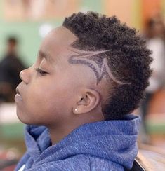 Black Boys Haircuts Kids, Boys Haircuts With Designs, Hair Designs For Boys, Fade Mohawk, Kids Hairstyles Boys