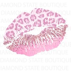 Pink Glitter Leopard Lips | Distressed | PNG digital download | Vintage | Sublimation File | Wall art | Mug | Instant Download