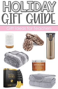 the holiday gift guide for teachers includes gifts, books and other items to give them