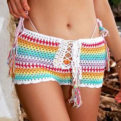 Bambi Shorts – Andi Bagus Andi Bagus, Come Undone, Body Inspiration, Cotton Crochet, Macrame Patterns, A Song, Crochet Bikini, Crochet Top, Boho Fashion