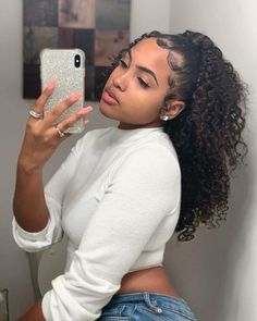 "Cathy" Kinky Curly Lace Wigs Indian Virgin Hair [ Curly Lace Wig, Cute Curly Hairstyles, Curly Girl Hairstyles, Hair Routine, Grunge Hair, Curly Girl, Afro Hairstyles