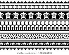 a black and white pattern with turtles on it