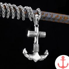 Mens Anchor Necklace: Embrace Your Love for the Sea At Made in Sea, we strive to bring the essence of the deep blue ocean to passionate sea lovers. Our collection of nautical jewelry speaks to those who are captivated by the beauty of marine life and the symbols that represent the vastness of the sea. Whether you are searching for chains, rings, bracelets, earrings, or home decorations, our nautical-themed products are designed to transport you to the tranquil shores of the ocean. The Anchor Nec Nautical Sterling Silver Necklace For Gift, Nautical Sterling Silver Necklace Gift, Nautical Sterling Silver Necklace As Gift, Blue Anchor Shaped Jewelry Gift, Symbolic Silver Anchor Jewelry, Nautical Style Anchor Jewelry In Blue, Blue Nautical Anchor Jewelry, Blue Nautical Style Anchor Jewelry, Silver Anchor Jewelry Gift