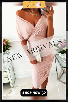 Summer Elegant Short Sleeve Chic V-neck Mid Length Dress Lady Sexy Solid Tight Party Dress Fashion Temperament Slim Office Dress Stretch V-neck Bandage Dress For Date Night, Elegant V-neck Bandage Dress For Summer, V-neck Ruched Bodycon Dress For Party Season, Ruched V-neck Bodycon Dress For Going Out, Stretch V-neck Bodycon Dress For Going Out, Spring V-neck Bodycon Bandage Dress, Chic V-neck Bodycon Bandage Dress, Chic Bodycon V-neck Bandage Dress, V-neck Ruched Bodycon Dress For Party