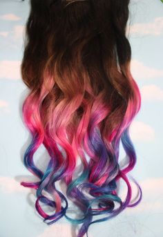 "Festival Pastel Hair Clips Please read all of the information below before starting a conversation between seller and buyer. Thanks! Pricing: My 2\" wide 20-22\" long (5-6 grams each) extension prices are: 1-$15 2-$29 4-$57 6-$85 8-$112 10-$140 $14 each after 10 HALF SETS Package A: $140 2-5\" -5 1/2\" wide clips (20-22\" long) 1-4\" wide clip (20-22\" long) 1-2\" wide clip (20-22\" long) Total 50 grams of hair Package B$140 1-7-8\" wide clip (20-22\" long) 1-4\" wide clip (20-22\" long) 1-3\" Tie Dye Tips, Dyed Tips, Tie Dye Hair, Dyed Hair Pastel, Ombre Blond, Dip Dye Hair, Tumblr Hair, Hippie Hair, Dip Dyed