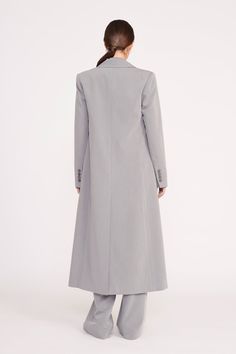 Essential for layering, this single-breasted, longline suiting coat is perfect for any occasion. Subtle details such as flap pockets and a back vent give it a timeless appeal. Clothing Dresses, Long A Line, Flap Pocket, Single Breasted, Heathers, Heather Grey, Layering, Coats Jackets, Grey