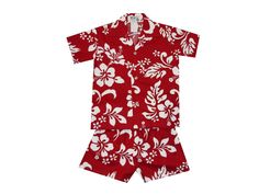 Item #B-354 from age 6 months to 8 Two Piece Boy's Shirt Set from Hawaii | Original Hibiscus Print | Aloha Shirt Make in Hawaii *100% Cotton Popli *Relaxed pointed collar *Matching left chest pocket *Short sleeves *Straight hem *Coconut buttons *2 piece boys including Aloha shirt and pants Casual Short Sleeve Sets For Holiday, Boys Hawaiian Shirt, Summer Tank Dress, Hibiscus Print, Baby Boy Shirts, Hawaiian Outfit, Boy Shirt, Tropical Shirts, Couple Outfits