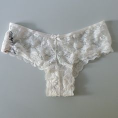 Off-White Cheeky Panty. Open Back. Lace. Coquette Underclothes, Panties Design, Dr Wardrobe, Rare Clothing, Life Hack, Looks Chic, Bras And Panties, What Type, Lingerie Collection