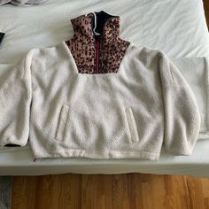 Never Worn Urban Outfitters White Outerwear For Fall, Free People Sherpa Jacket, Sherpa Quarter Zip, Cream Sherpa Fleece Jacket Long Sleeve, Urban Moisture-wicking Fleece Sweatshirt, Urban Outfitters Jacket, Lightinthebox Woman’s Sherpa Sweatshirt, Urban Outfitters, Puffer