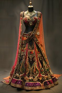 Shadi Ideas, Eclectic Clothing Style, Eastern Fashion, India Clothes, Magic Items, Belly Dancing, Halloween Inspiration, Colored Wedding Dresses