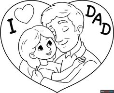 Free, printable father daughter heart coloring page for kids. Print it out or color it online. https://easydrawingguides.com/coloring-pages/father-daughter-heart/