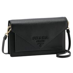 Prada Monochrome Mini Shoulder Bag Black Vertical 12.5cm Beside 18.5cm (Bottom) 20cm (Maximum Width) Gusset 4cm Strap 128.2-132.2cm (Interval: 2cm) Black Saffiano Leather Shoulder Bag For Evening, Black Saffiano Leather Wallet For Everyday Use, Black Saffiano Leather Evening Bag, Bags Prada, Prada Bags, Shoulder Bag Black, Mini Shoulder Bag, Black Color, Prada