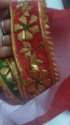 Gota Patti Saree, Pakistani Party Wear, Gotta Patti, Gota Work, Handmade Flowers Fabric, Home Decor Hooks, Small House Design Plans, Border Embroidery Designs