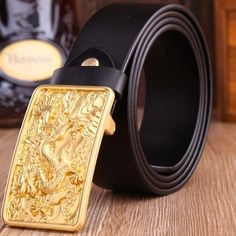 golden dragon solid brass buckle luxury leather belt Luxury Belts For Men, Leather Dragon, Men Coffee, Golden Dragon, Belt For Men, Luxury Belts, Branded Belts, Designer Belts, Dragon Pattern