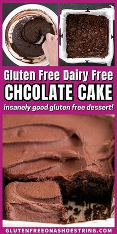 a square baking pan with a chocolate cake inside topped with chocolate frosting Dairy Free Chocolate Cake Recipe, Gluten Free Dairy Free Cake, Potluck Dessert, Chocolate Snack Cake, Dairy Free Chocolate Cake, Easy Potluck, Best Gluten Free Desserts, Mayonnaise Cake