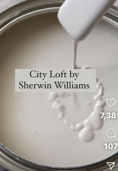 a paint can with the words city loft by sherylin williams painted on it