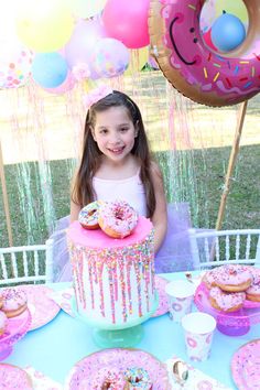 You will love our Donut Party Ideas and Decorations!! We have everything you'll need for a Doughnut Party!! It is perfect for a girl birthday party! #donutpartyideas #donutpartydecorations #donutthemedparty #doughnutpartyideas #doughnutpartydecorations #donutpartysupplies #girlbirthdaypartyideas #firstyearpartyideas #viablossom.com Breakfast Party Ideas, Donut Birthday Party