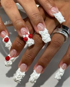 Pins Board, Cherry Nails, Drip Nails, Dope Nail Designs, Cream Nails, Exotic Nails