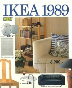 an advertisement for ikea's furniture and decor catalogue, with pictures of the furniture