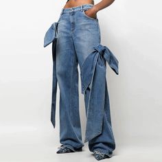 45072385867998|45072385900766|45072385933534|45072385966302 Unique Denim Pants, Unique Pants Women, Denim Close Up, Streetwear Jeans, Streetwear Mode, Straight Cut Jeans, Patchwork Denim, Jeans Y2k, Patchwork Jeans