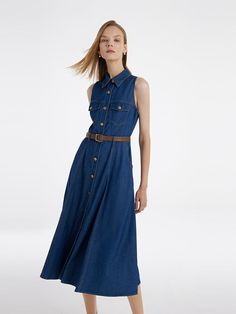 -Denim -With belt -Soft and comfortable This dress has a lapel collar that adds a formal touch, making it suitable for both casual and semi-formal occasions. The matching belt accentuates the waist and enhances the overall silhouette of the dress. The denim fabric ensures durability and comfort, while its soft texture makes for a comfortable wear. It is a versatile piece for your closet.Denim Lapel Women Midi Vest Dress With BeltGoodsNo: 1C4C4J4H0• Fit Type: Fit• Elastic: Micro-elastic• Thicknes Modern Cheongsam, Long Sleeve Short Dress, Dress With Belt, Women Midi, Casual Denim, Cheongsam, Soft Texture, Lapel Collar, Long Sleeve Maxi Dress