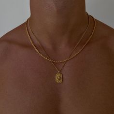 Men Chain Layering, Layering Chains Men, Gold Jewelry Fashion Men, Gold Mens Jewelry, Men’s Gold Necklace, Men’s Gold Jewelry, Guys Chains, Men’s Chains