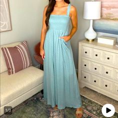 Super Cute - Just Not For Me! Casual Light Blue Maxi Dress For Day Out, Casual Light Blue Maxi Dress, Casual Blue Maxi Dress For Day Out, Light Blue Maxi Sundress For Day Out, Light Blue Sleeveless Maxi Dress For Brunch, Casual Sleeveless Light Blue Maxi Dress, Light Blue Sleeveless Maxi Dress For Day Out, Light Blue Fitted Casual Maxi Dress, Casual Light Blue Fitted Maxi Dress