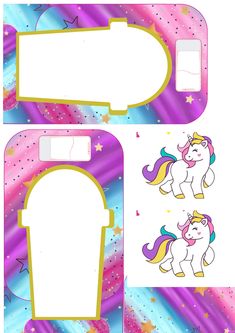 an image of unicorns with stars and stripes on the back, side and top