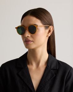 Introducing our stylish and sophisticated Brixton Polarized Acetate Sunglasses, the perfect accessory to elevate your everyday look. These sunglasses combine timeless design with superior functionality to provide you with the ultimate eyewear experience. They’re lightweight for all-day comfort, and because they’re polarized, they’ll protect your eyes from glare. Bonus: The acetate frames are an eco-friendly alternative to conventional plastics made from petroleum, so you can feel good about wear Green Lens, Acetate Sunglasses, Cellulose Acetate, Quince, Everyday Look, Timeless Design, Eco Friendly, Sunglasses, How To Wear