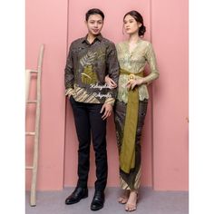 Kebaya Couple set | Full set of kebaya and men's batik shirt, sarimbit batik couple, long sleeve, V-neck, Sage green Couple set : Kebaya + skirt + shawl + men's batik shirt Only available in sage green color Kebaya Size: S Bust 84 cm M Bust 88cm L Bust 92 cm XL Bust 96 cm 2XL Bust 100 cm skirt size : S Hips 85cm M Hips 90 cm L Hip 95cm XL Hip 100cm 2XL Hip 105cm 3XL Hip 110cm   shirt size : S Bust 100 cm M Bust 105cm L Bust 110cm XL Bust 115 cm 2XL Bust 120cm 3XL Bust 125cm - Kebaya has front bu Kebaya Sage, Ceremonial Green Long Sleeve Sets, Green Long Sleeve Ceremonial Sets, Traditional Long Sleeve Sets With Batik Print, Fitted Batik Print Long Sleeve Sets, Fitted Long Sleeve Batik Print Sets, Batik Couple, Batik Kombinasi, Kebaya Dress