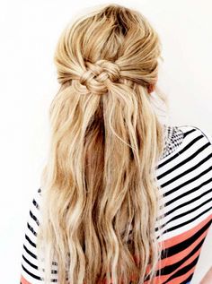 Knotted Hair Knot Tutorial, Celtic Knot Hair, Grad Hair, Knot Hair, Skirt Maxi, Love Hair, Great Hair