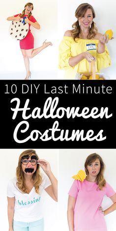 the 10 diy last minute halloween costumes for adults and kids to make them look like they