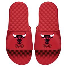 Official licensed product of the NBA. Chicago Bulls custom slide sandals. Part of the Hardwood Classic (HWC) Collection Jordan Ones, Custom Slides, Nba Chicago Bulls, Money And Happiness, Cleveland Cavaliers, Chicago Bulls, Converse Shoes, Christmas List, Slide Sandals