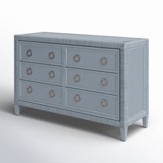 an image of a blue dresser on white background