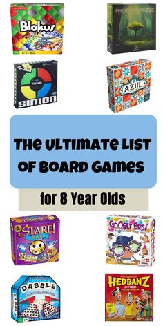 Discover the best board games for 8 year olds and try them with your kids! They will bring hours of family fun away from the screen, and your little ones will love them! They are some of the best board games for two or more players. It included learning or educational board games as well. Board Games For Two, Educational Board Games, Fun Board Games, Educational Board, Family Fun, Board Games, Cool Toys, Kids Toys