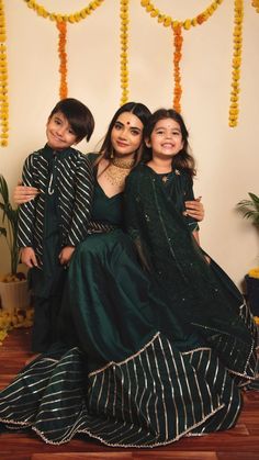 Family Indian Outfits, Festive Matching Set Dresses For Parties, Festive Anarkali Sharara With Matching Set, Festive Anarkali Style Matching Palazzo Set, Festive Sharara Matching Set For Diwali, Anarkali Sharara With Matching Set For Festive Occasions, Anarkali Dress Matching Set For Diwali, Diwali Anarkali Dress With Matching Set, Anarkali Style Sharara For Festive Occasions